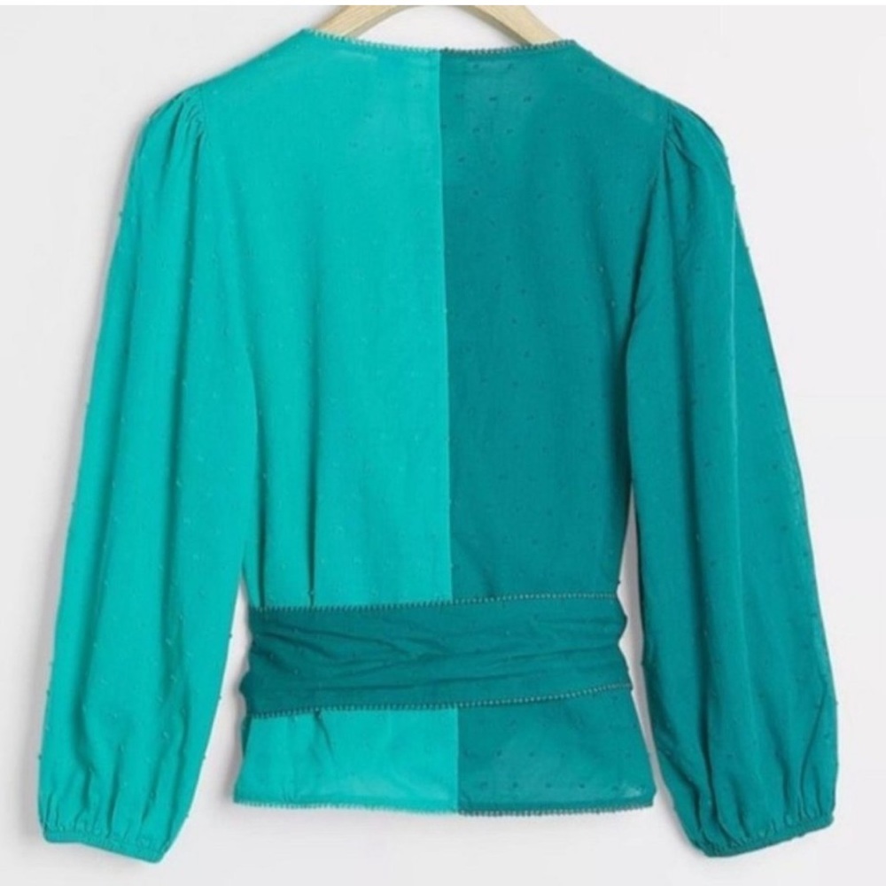 Farm Rio Color-block Wrap Blouse - Picture 3 of 5